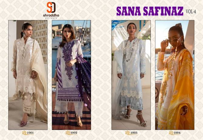 Shraddha Sana Safinaz 4 Casual Wear Printed Lawn Cotton Pakistani Salwar Kameez